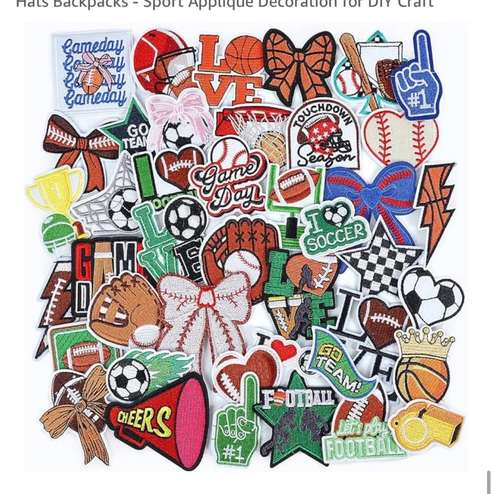 Sports Themed Iron-On Patches
